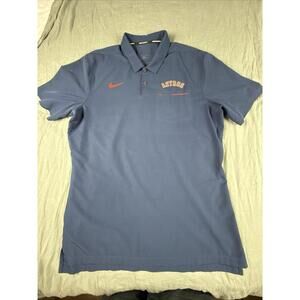 MLB Houston Astros NIKE Baseball Engineered Golf Polo Shirt w/Pock Men's L NWOT